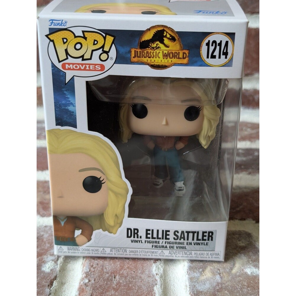 FUNKO POP ! DR. ELLIS SATTLER 1214 JURASSIC WORLD BOX NOT MINT DB11